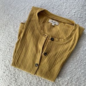 Madewell ribbed button up tee